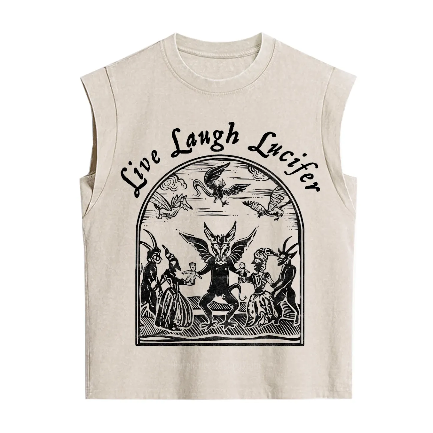 Purplehecate Live Laugh Lucifer Vintage Washed Tank