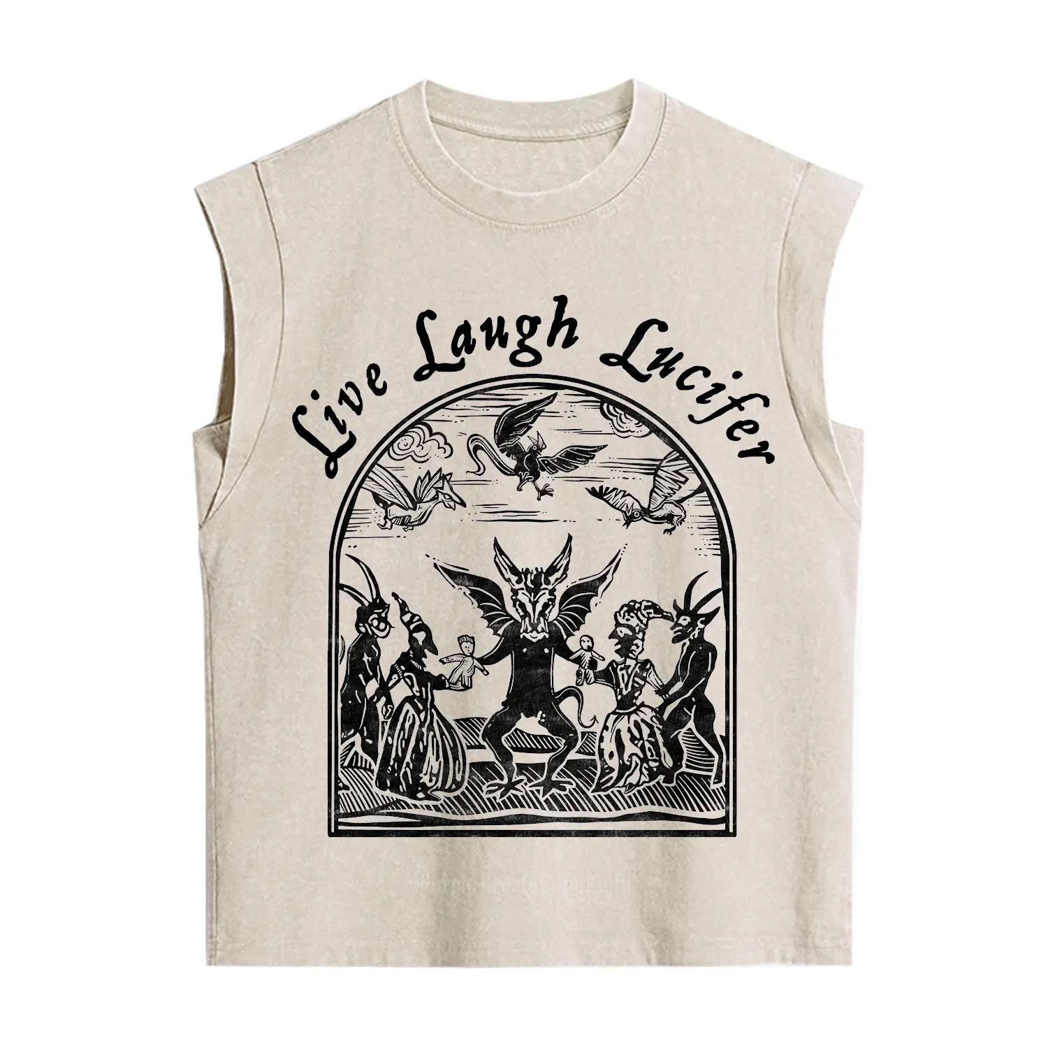 Purplehecate Live Laugh Lucifer Vintage Washed Tank