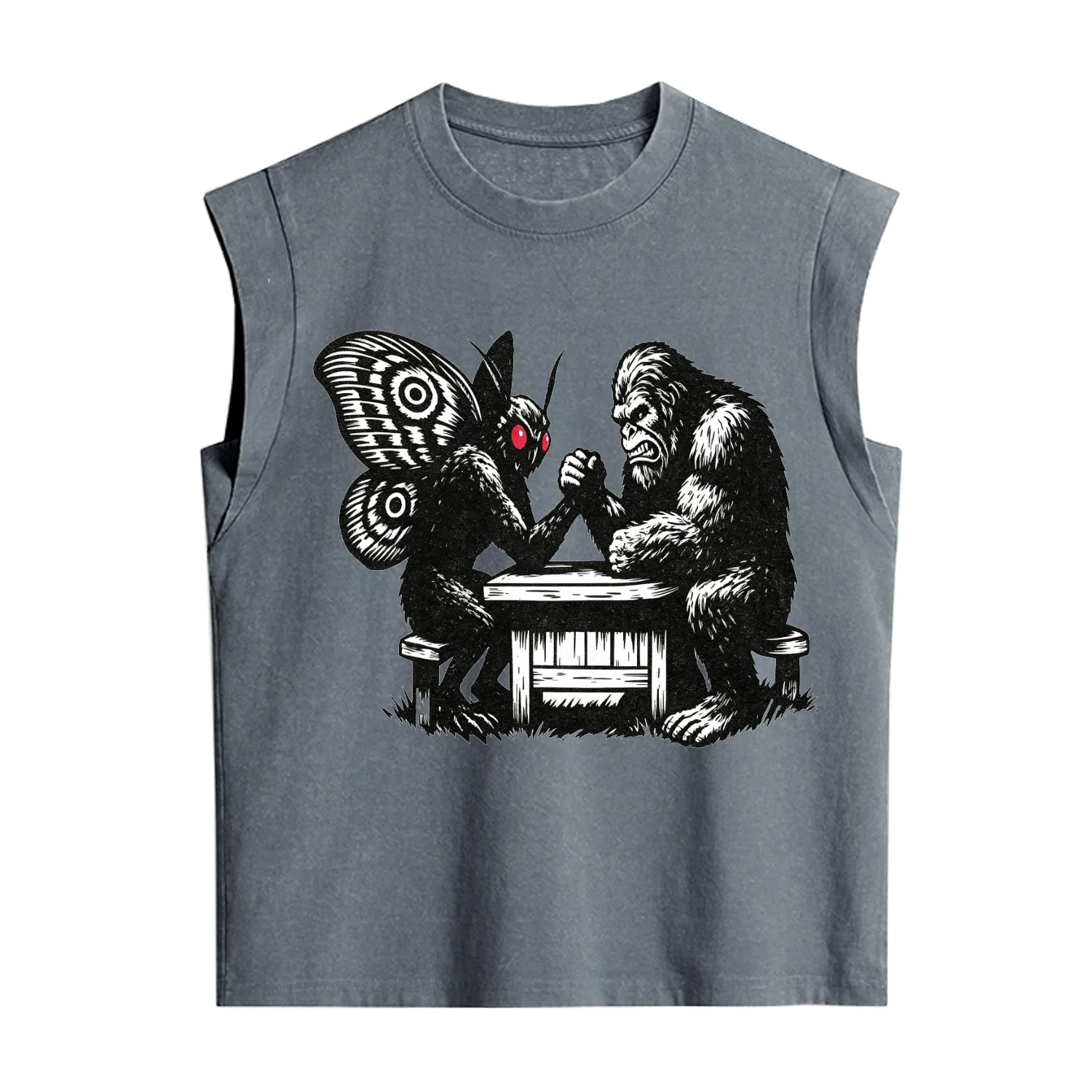Purplehecate Bigfoot v Mothman Vintage Washed Tank