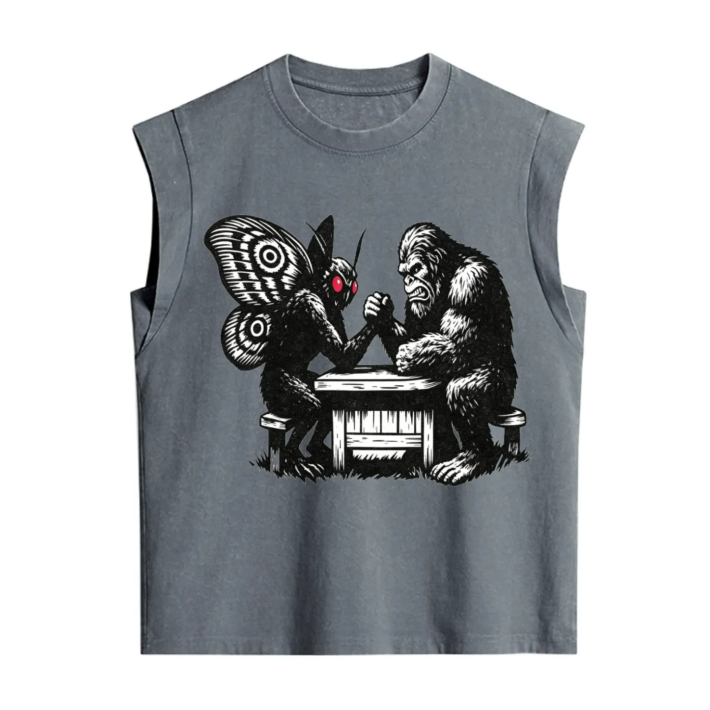 Purplehecate Bigfoot v Mothman Vintage Washed Tank