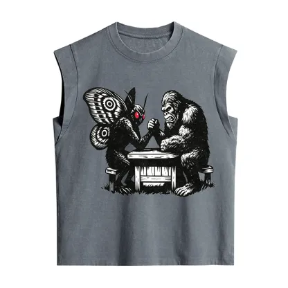 Purplehecate Bigfoot v Mothman Vintage Washed Tank