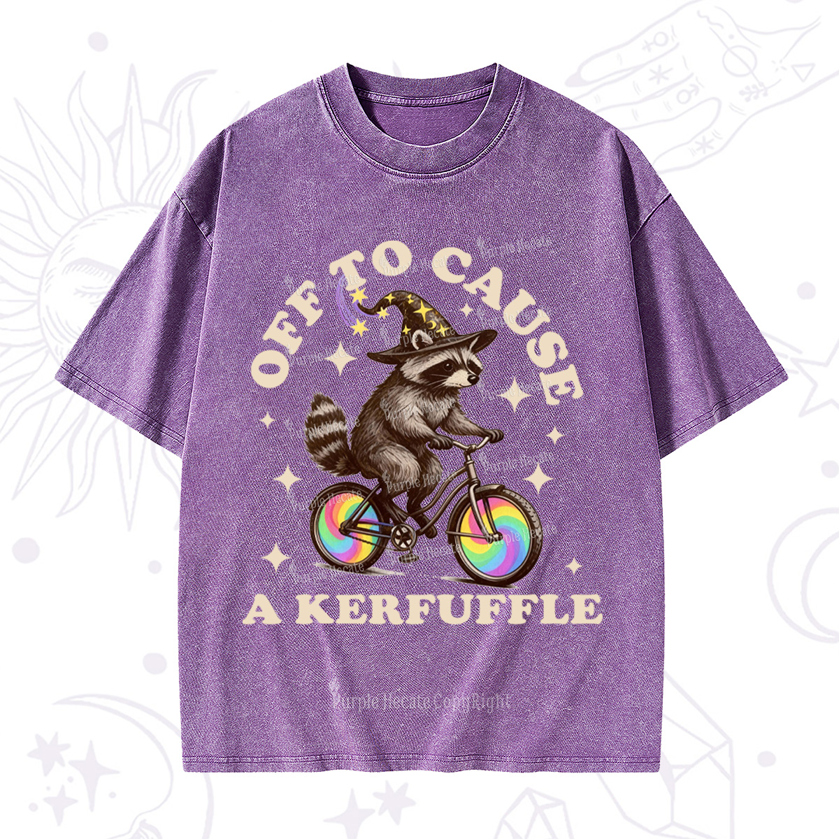 Purplehecate Off To Cause A Kerfuffle Washed T-Shirt