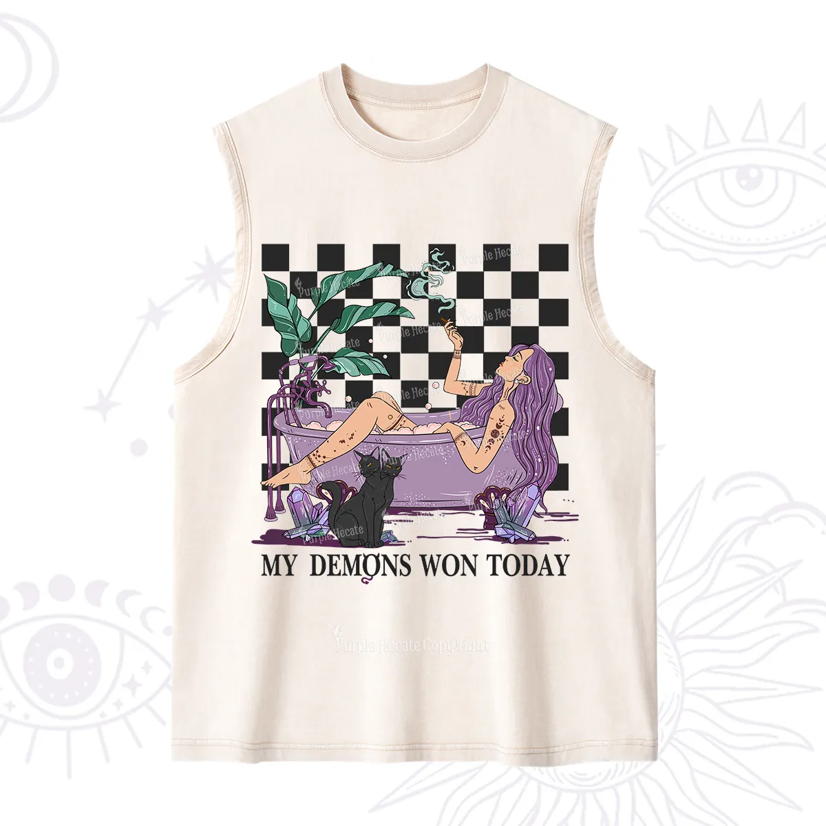 Purplehecate My Demons Won Today Washed Tank