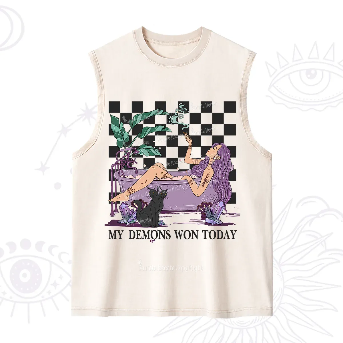 Purplehecate My Demons Won Today Washed Tank