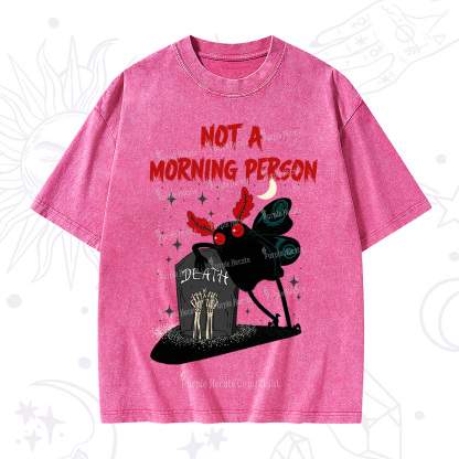 Purplehecate Not A Morning Person Washed T-Shirt