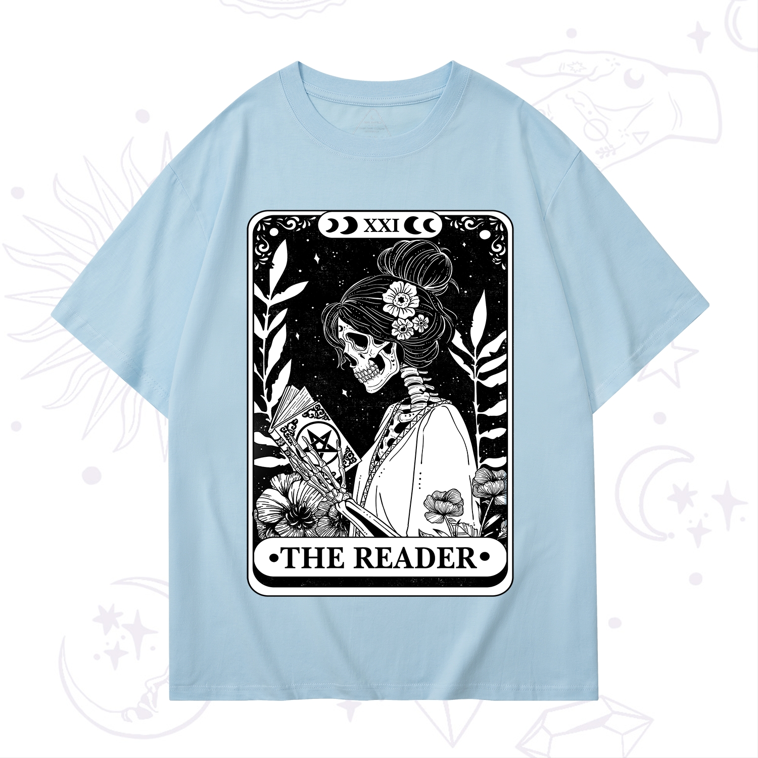 Purplehecate The Reader Skeleton Tarot T-Shirt