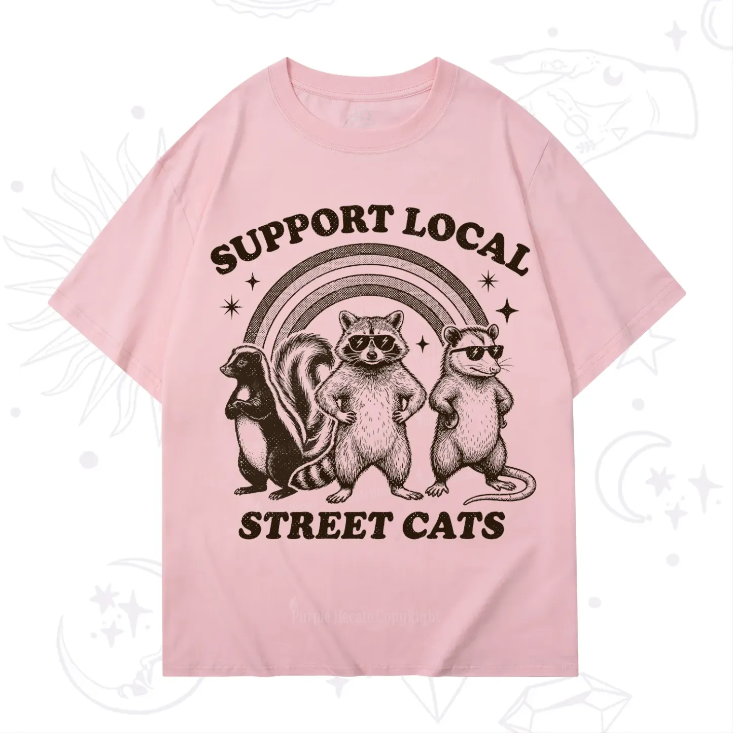 Purplehecate Support your local street cats T-Shirt