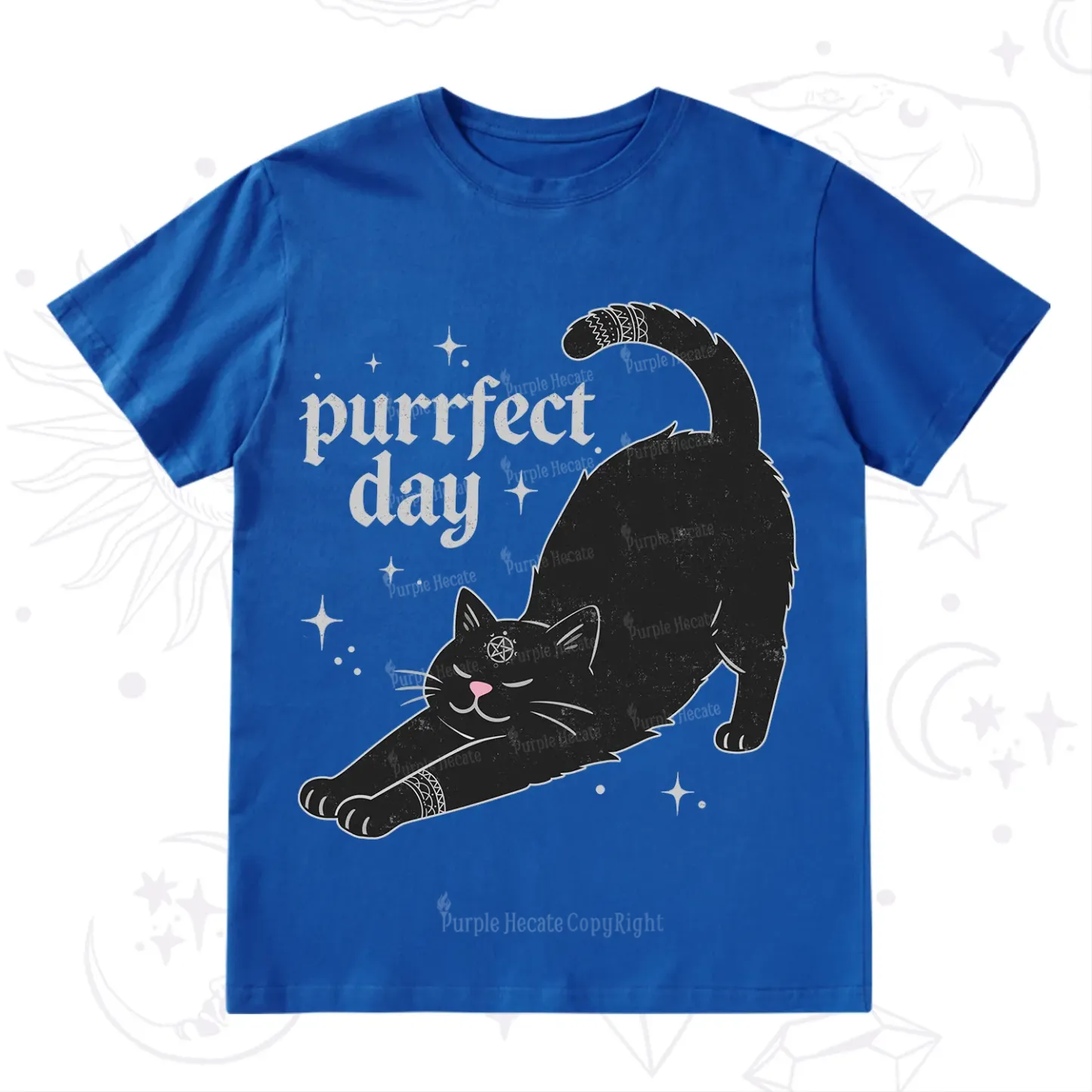 Purplehecate Purrfect Day Black Cat T-Shirt