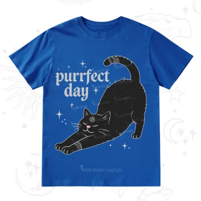 Purplehecate Purrfect Day Black Cat T-Shirt