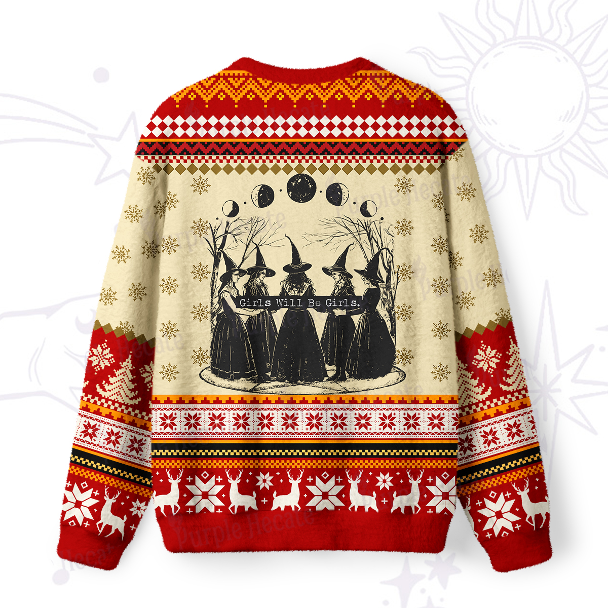 Purplehecate Support Your Local Coven Ugly Christmas Sweatshirts