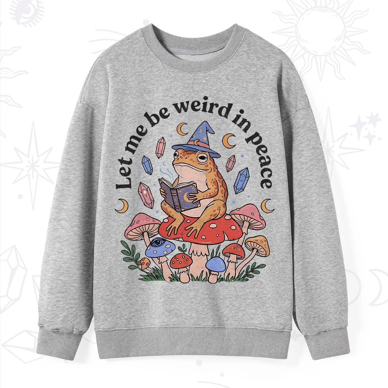 Purplehecate Let Me Be Weird in Peace Frog Sweatshirt
