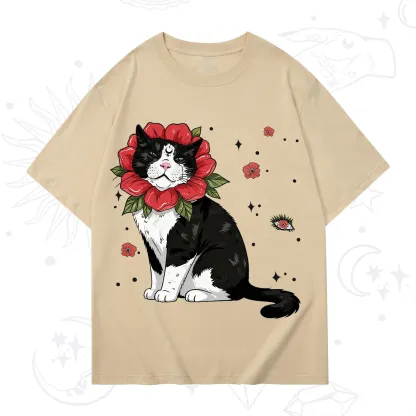 Purplehecate Cat in Flower Crown T-Shirt