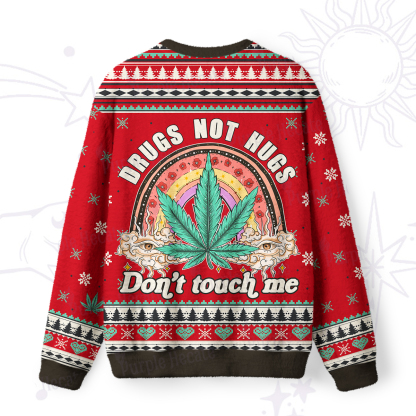 Purplehecate Drugs Not Hugs Ugly Christmas Sweatshirts