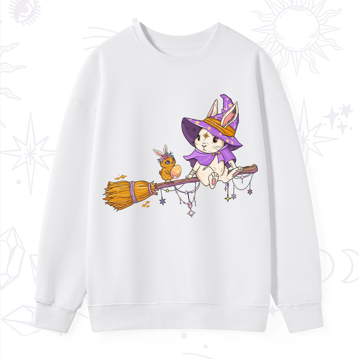 Purplehecate Bunny Witch's Easter Adventure Sweatshirt