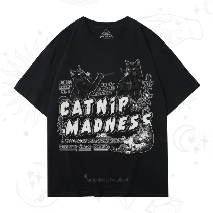 Purplehecate Catnip?Madness Cute?Cat T-Shirt