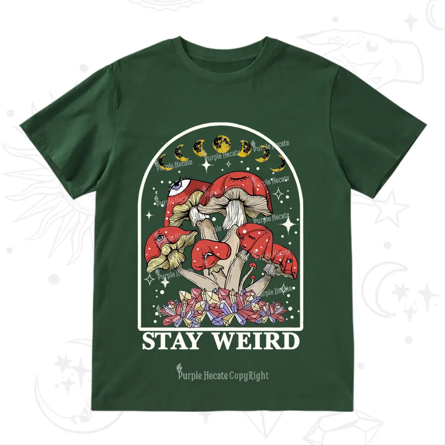 Purplehecate Stay Weird Mushroom T-Shirt