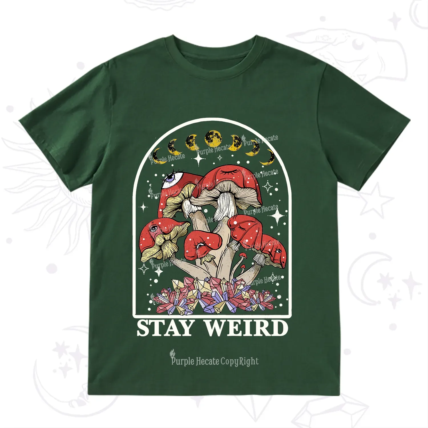 Purplehecate Stay Weird Mushroom T-Shirt