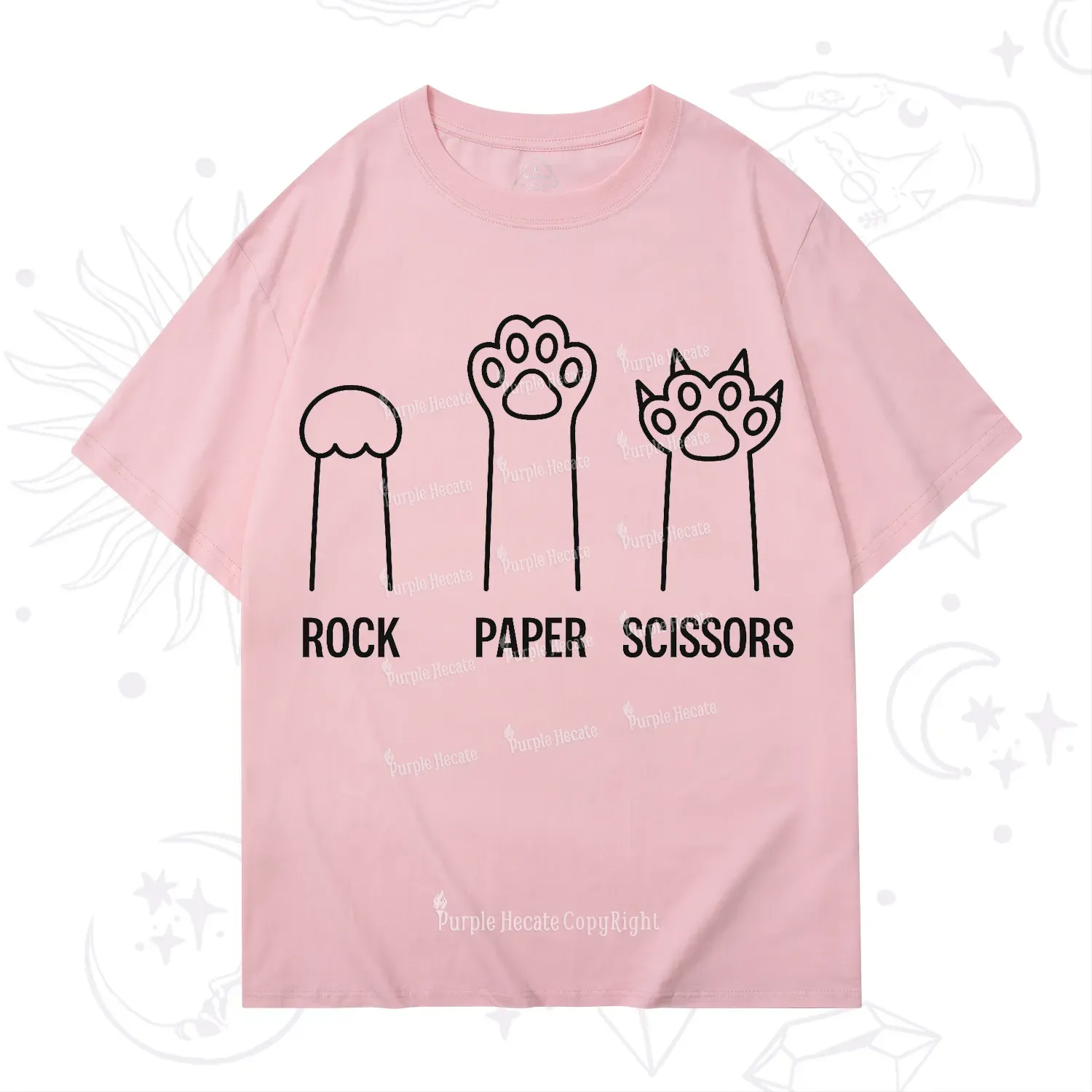 Purplehecate Rock Paper Scissors Cat Paw Edition T-Shirt