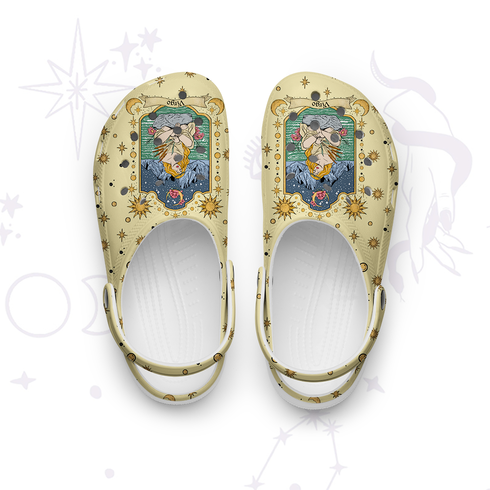 Purplehecate Virgo Zodiac Rubber Clogs