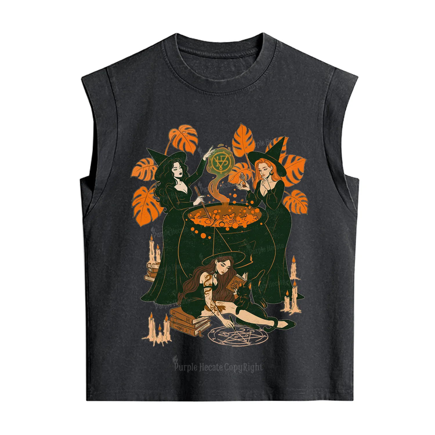 Purplehecate Midnight Potion Ritual Halloween Vintage Washed Tank