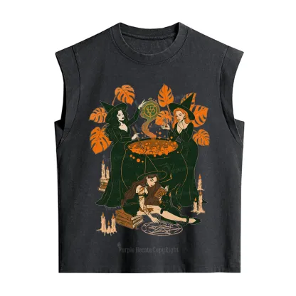 Purplehecate Midnight Potion Ritual Halloween Vintage Washed Tank