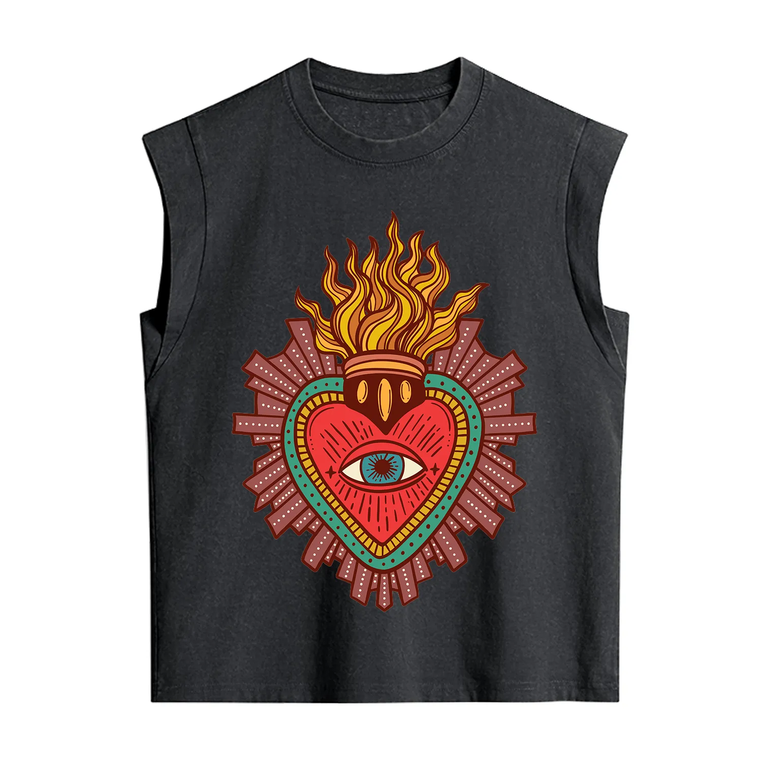 Purplehecate Sacred Heart Vintage Washed Tank