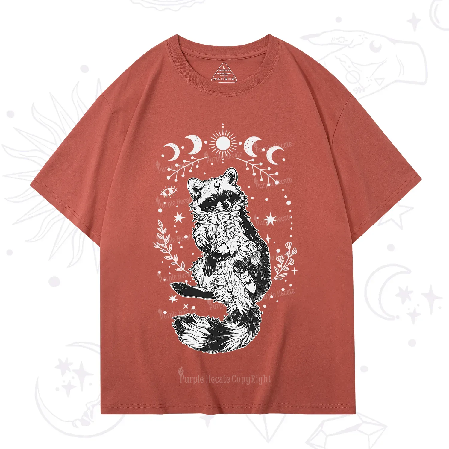 Purplehecate Lunar Magic Raccoon T-Shirt