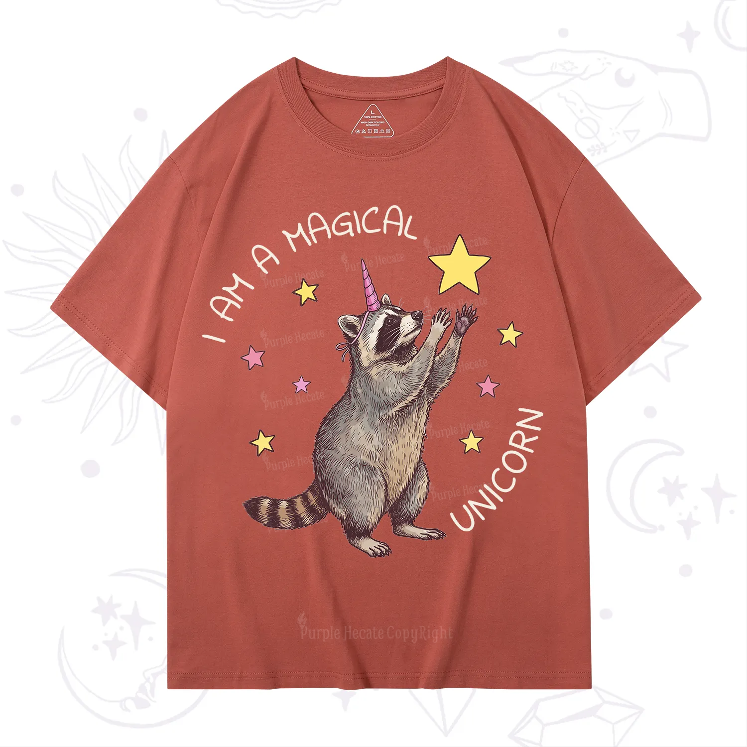 Purplehecate I Am A Magical Unicorn Raccoon T-Shirt