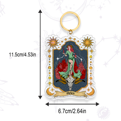 Purplehecate Aries Zodiac Keychain