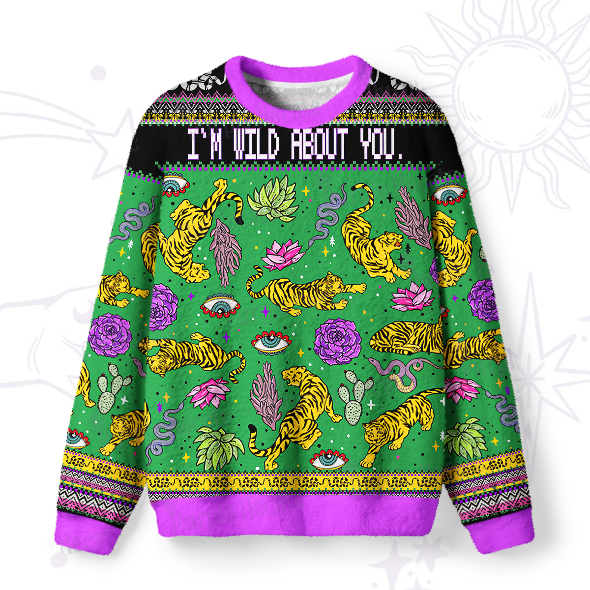 Purplehecate I'm Wild About You Ugly Valentine Sweatshirt