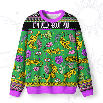Purplehecate I'm Wild About You Ugly Valentine Sweatshirt