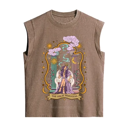 Purplehecate The High Priestess Goddess Vintage Washed Tank
