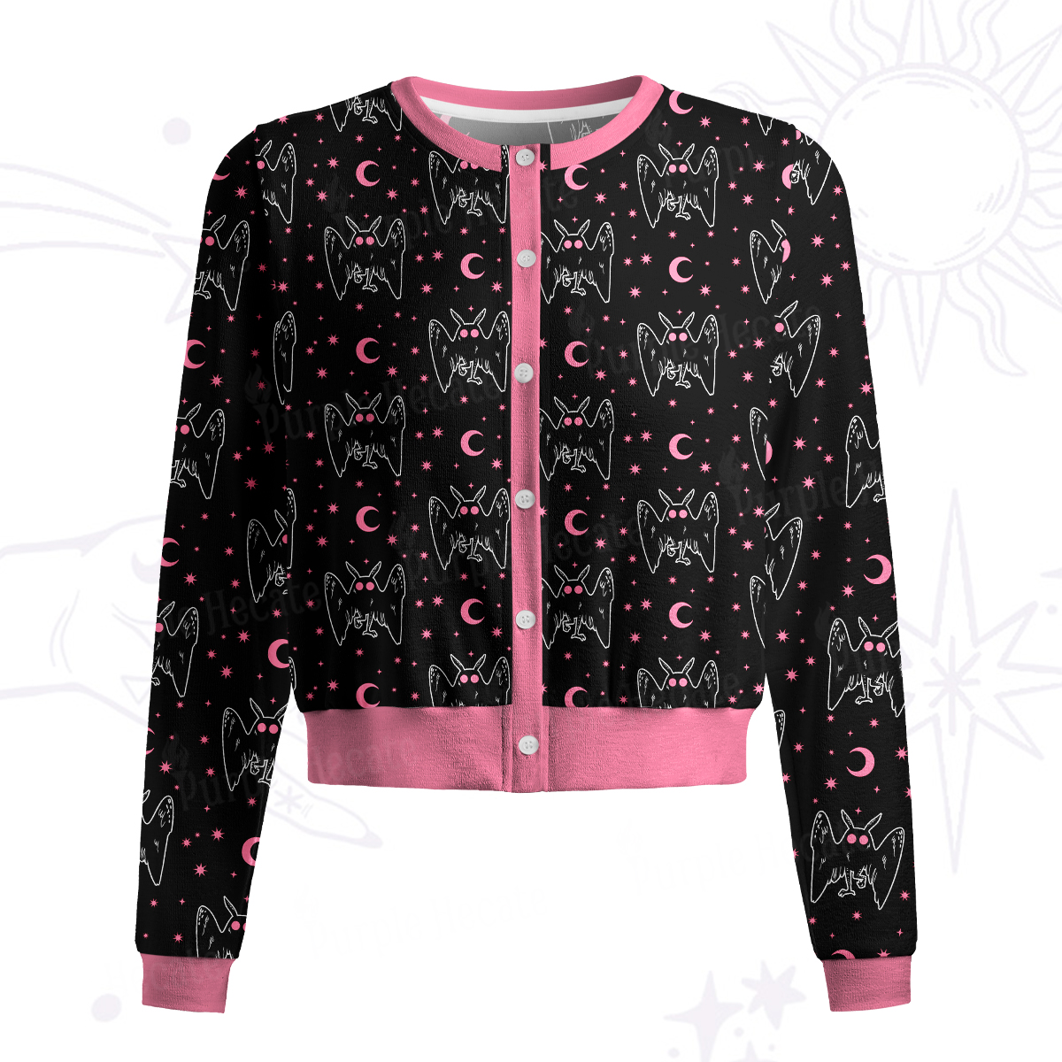 Purplehecate Witchy Mothman Night Knit Cardigan