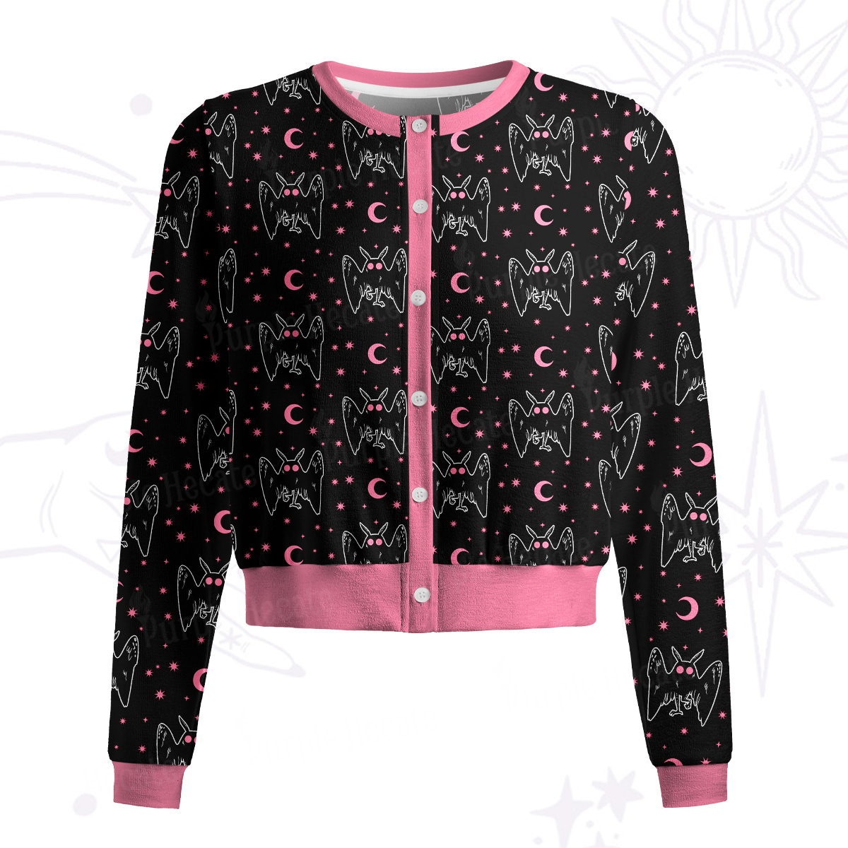 Purplehecate Witchy Mothman Night Knit Cardigan