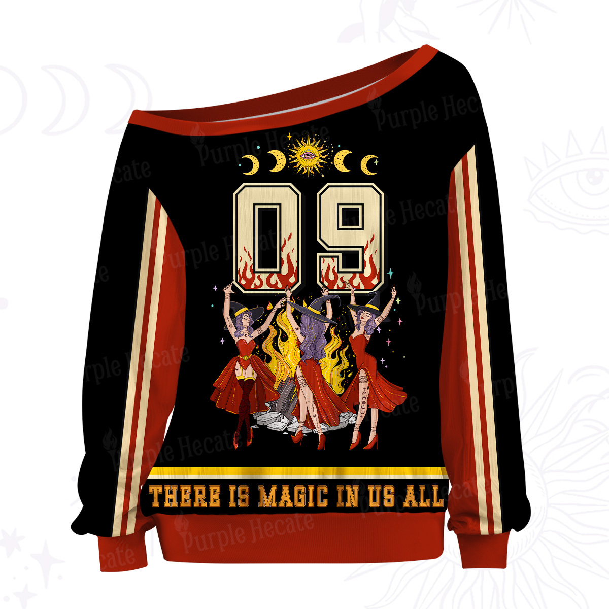 Purplehecate There Is Magic In Us All Off The Shoulder Graphic Jersey