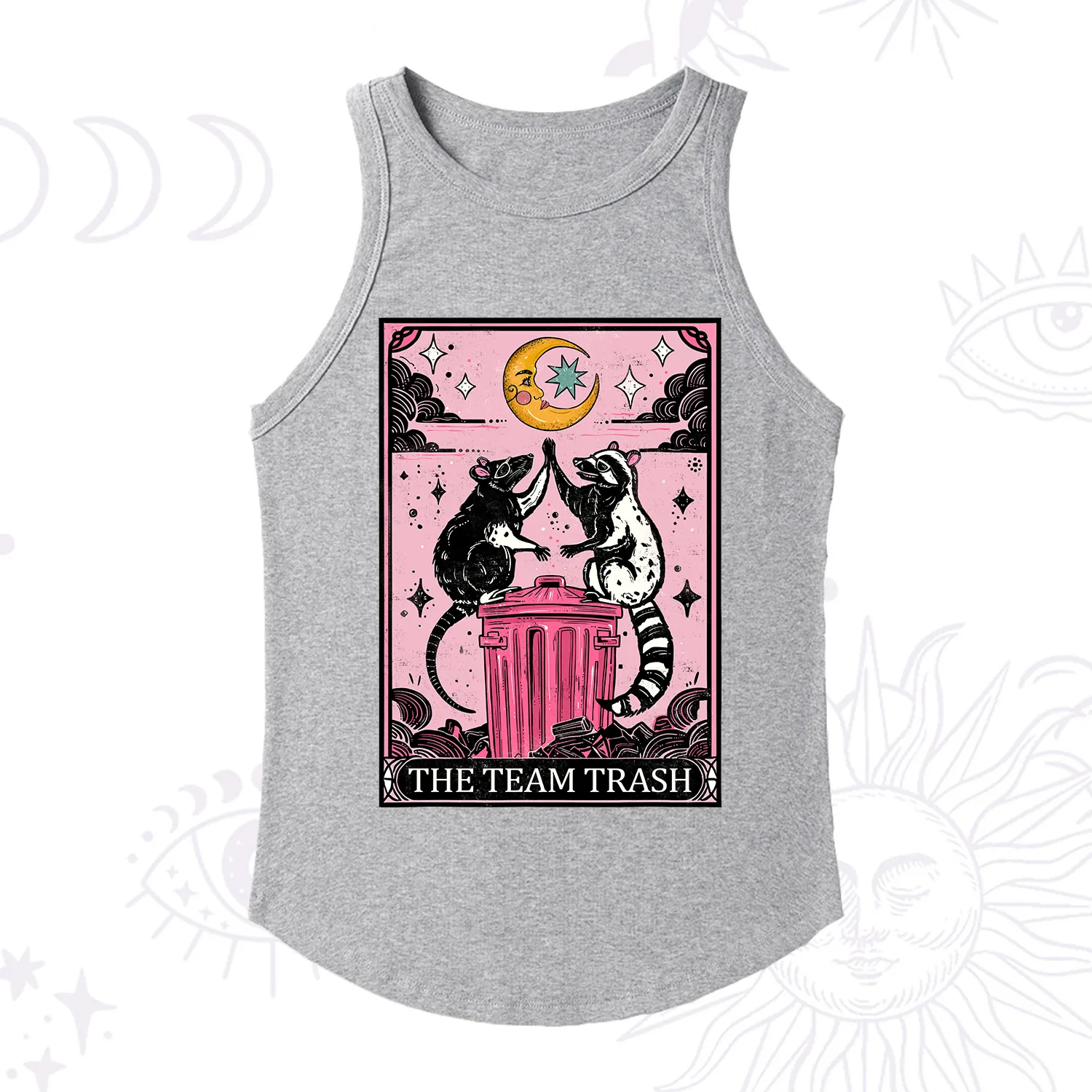 Purplehecate The Team Trash Opossum Tarot Racerback Tank Top