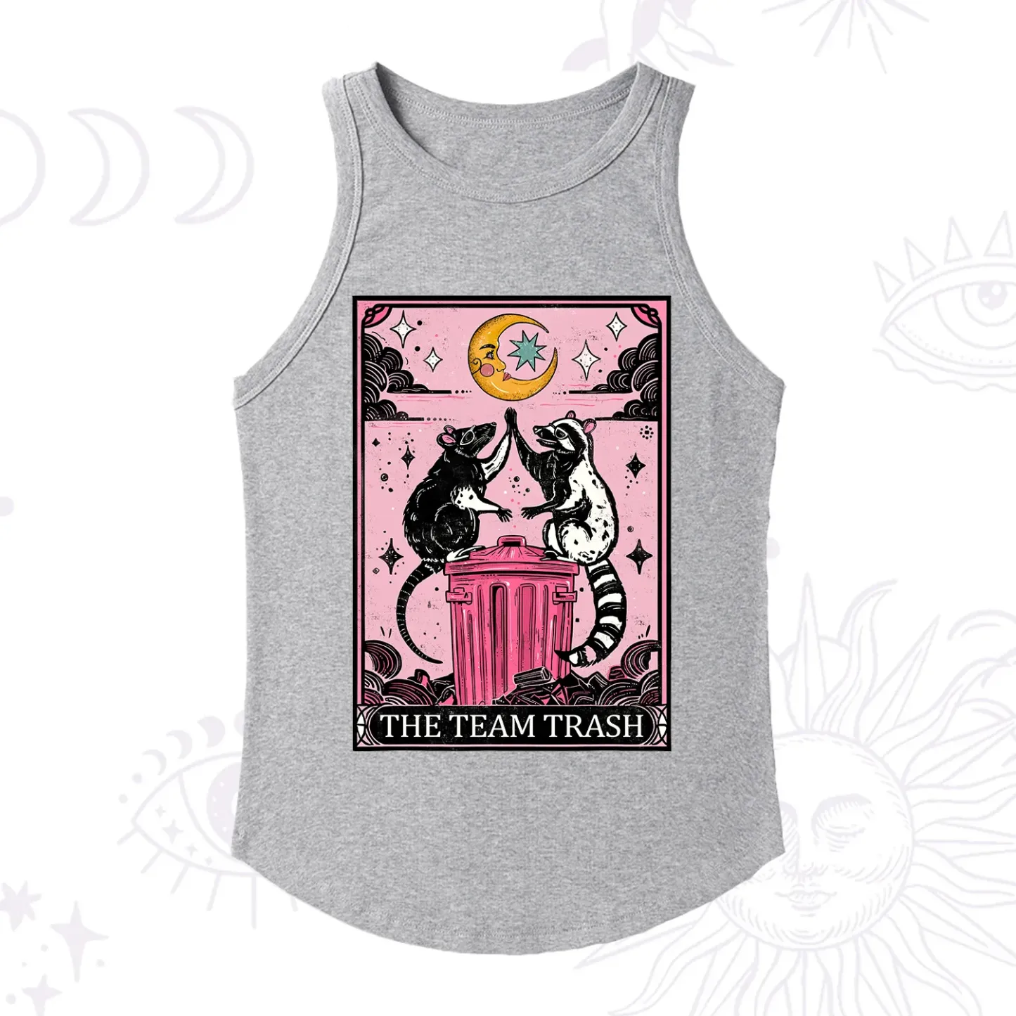 Purplehecate The Team Trash Opossum Tarot Racerback Tank Top