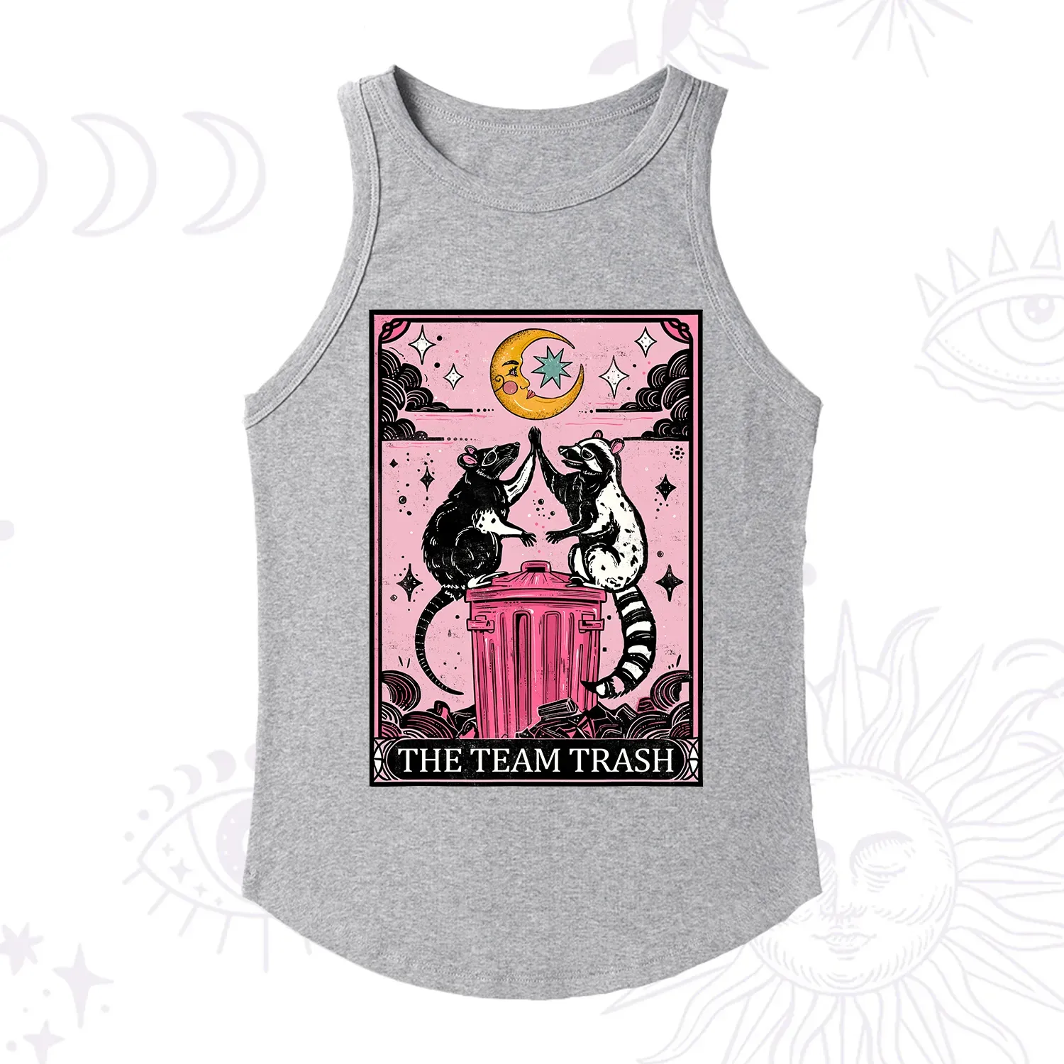 Purplehecate The Team Trash Opossum Tarot Racerback Tank Top