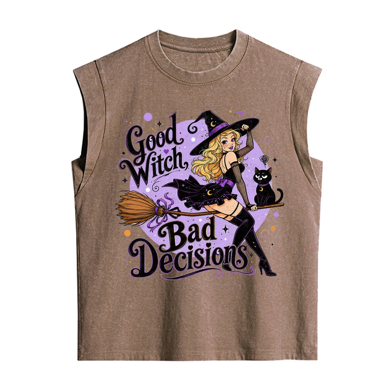 Purplehecate Good Witch Bad Decisions Vintage Washed Tank