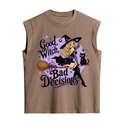 Purplehecate Good Witch Bad Decisions Vintage Washed Tank