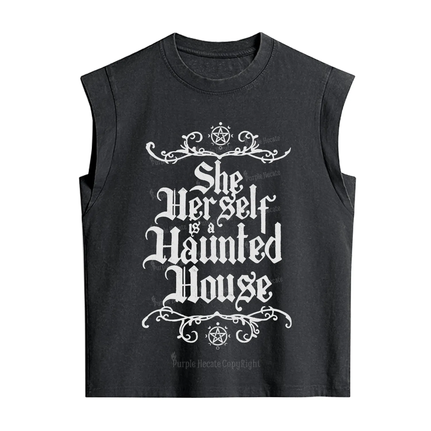 Purplehecate She Herself is a Haunted House Vintage Washed Tank