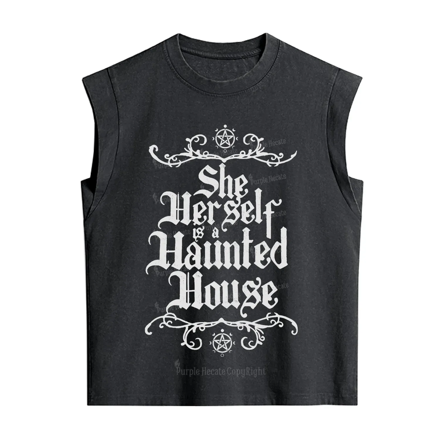 Purplehecate She Herself is a Haunted House Vintage Washed Tank