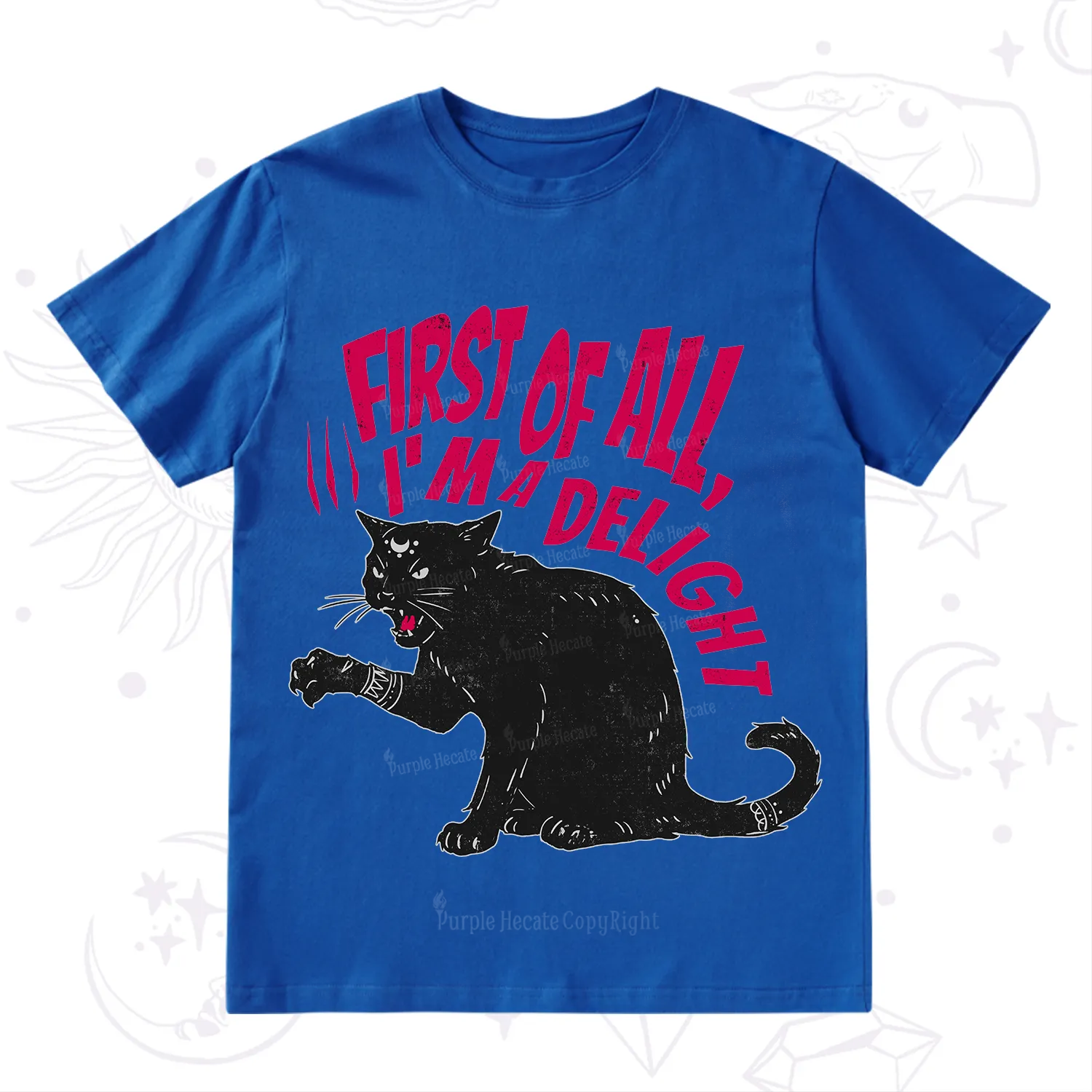Purplehecate First Of All I'm A Delight Cat T-Shirt