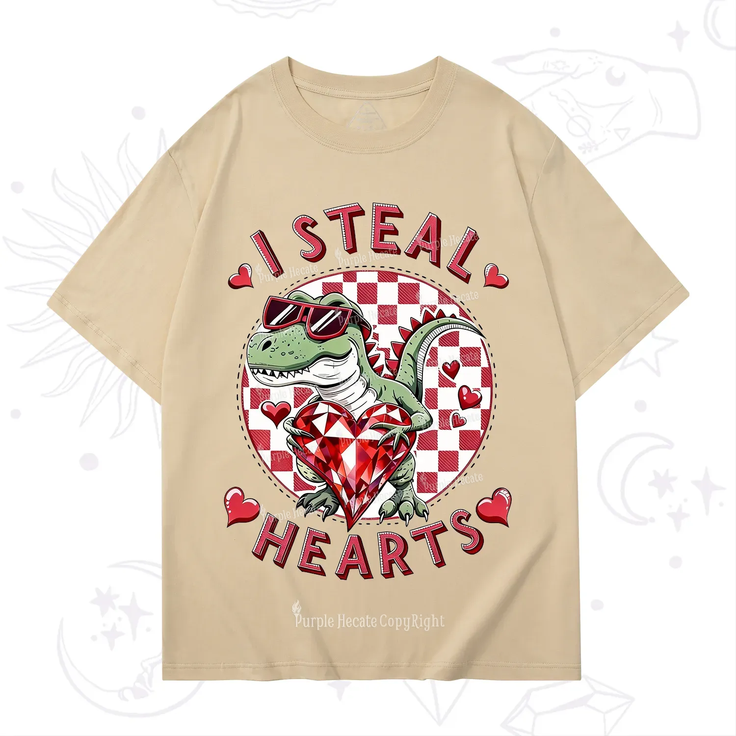 Purplehecate I Steal Hearts Valentine T-Shirt