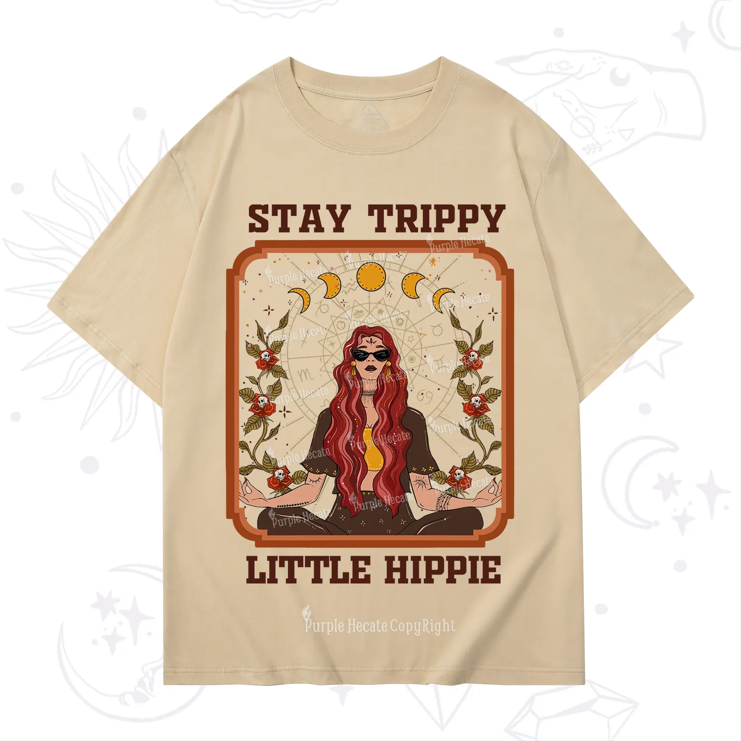 Purplehecate Stay Trippy Little Witchy Hippie T-Shirt