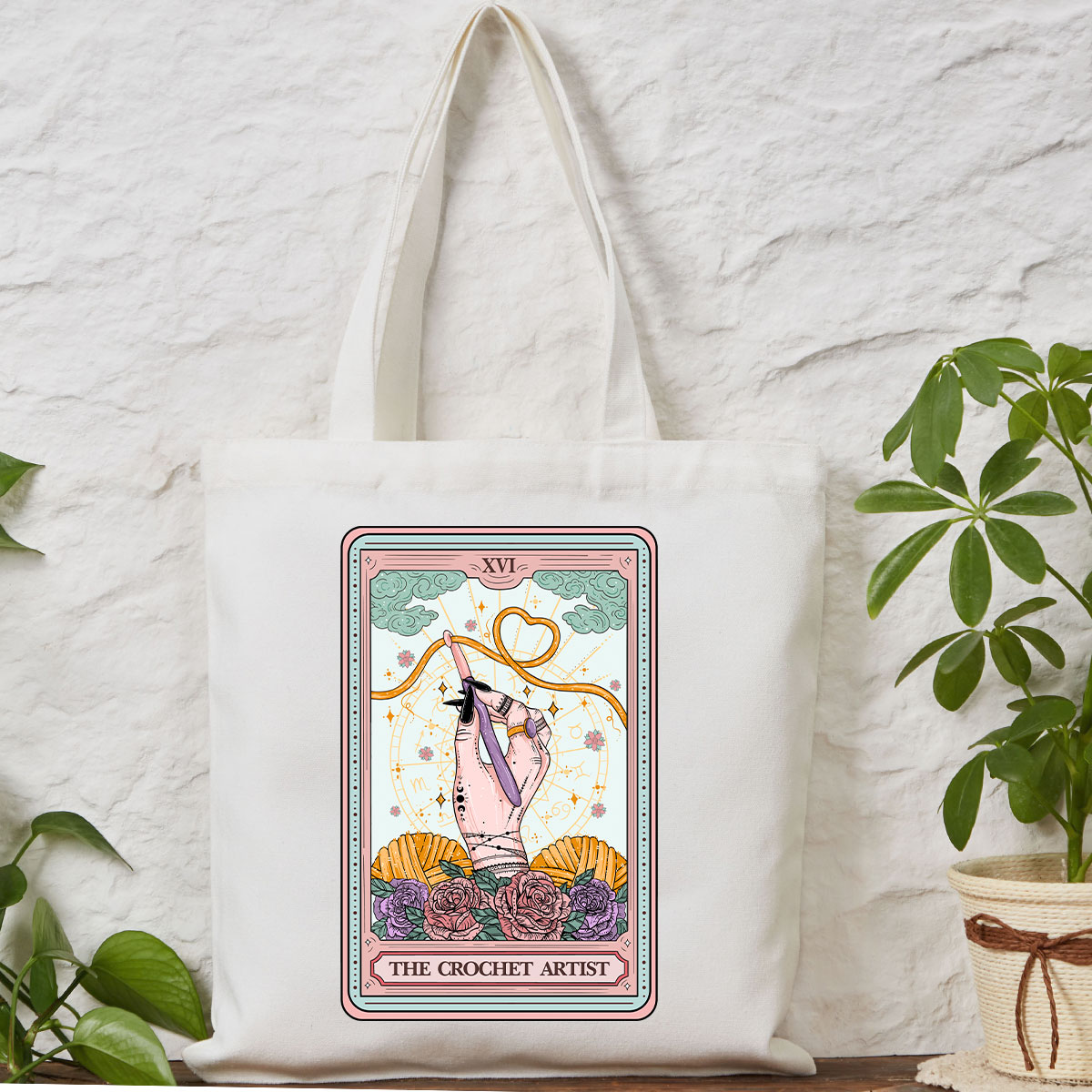 Purplehecate The Crochet Artist Tarot Card Tote Bag