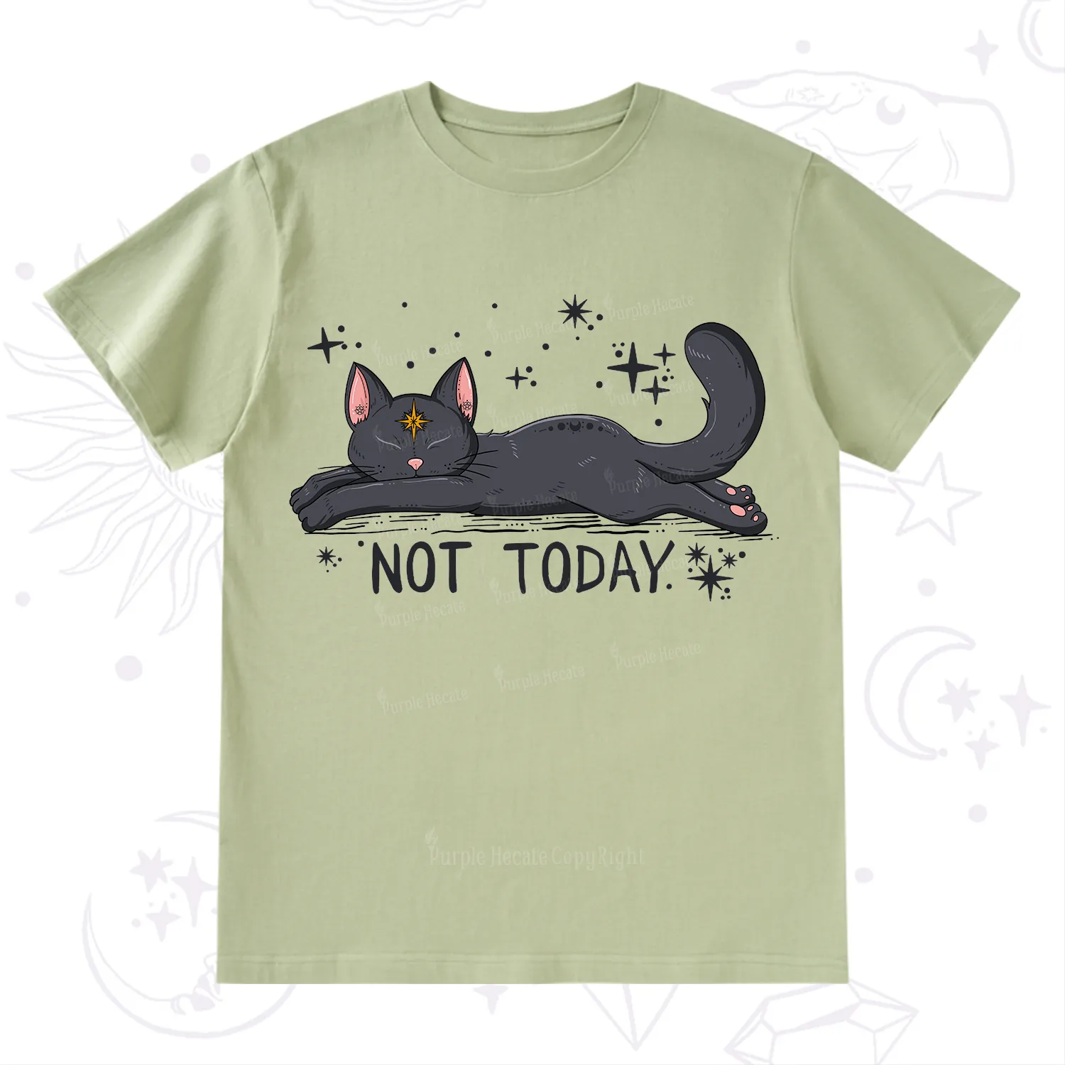 Purplehecate Not Today Cat T-Shirt