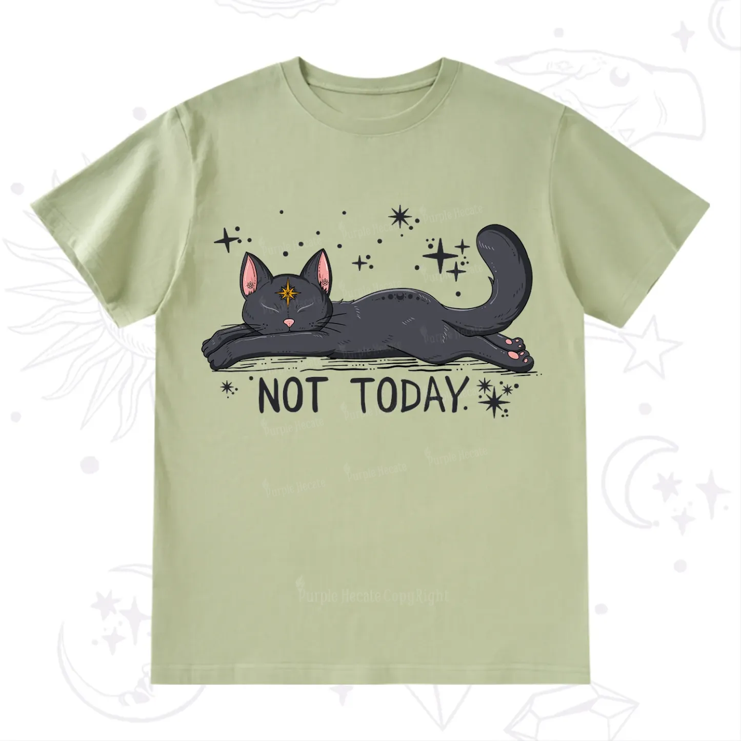 Purplehecate Not Today Cat T-Shirt