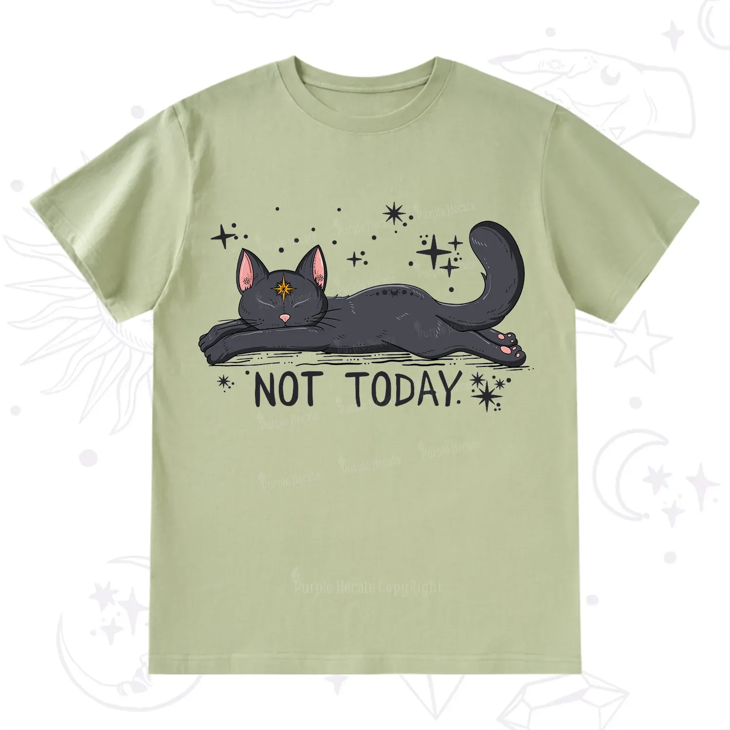 Purplehecate Not Today Cat T-Shirt