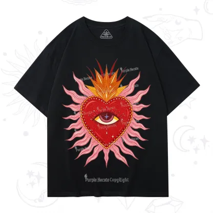 Purplehecate Sacred Flame Heart T-Shirt